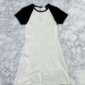 JAMES PERSE ATM Los Angeles Black White Baseball Dress Made in Japan